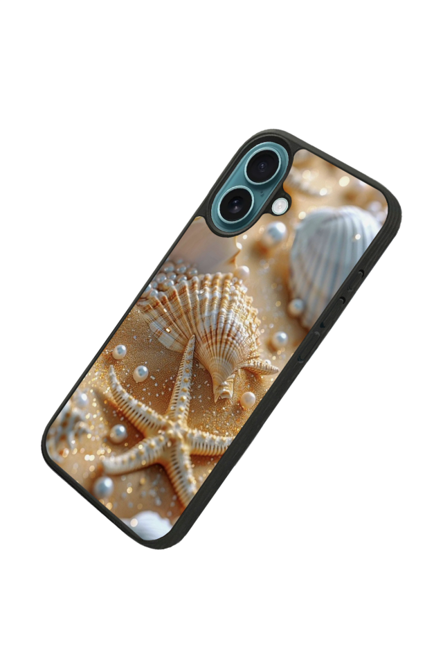 iPhone 16 Uyumlu  İnci Tasarımlı Glossy Premium Kılıf