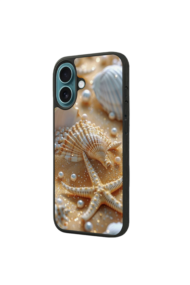 iPhone 16 Uyumlu  İnci Tasarımlı Glossy Premium Kılıf