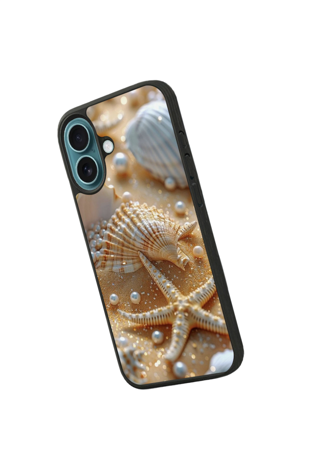 iPhone 16 Uyumlu  İnci Tasarımlı Glossy Premium Kılıf