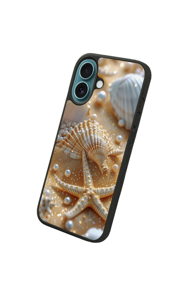 iPhone 16 Uyumlu  İnci Tasarımlı Glossy Premium Kılıf
