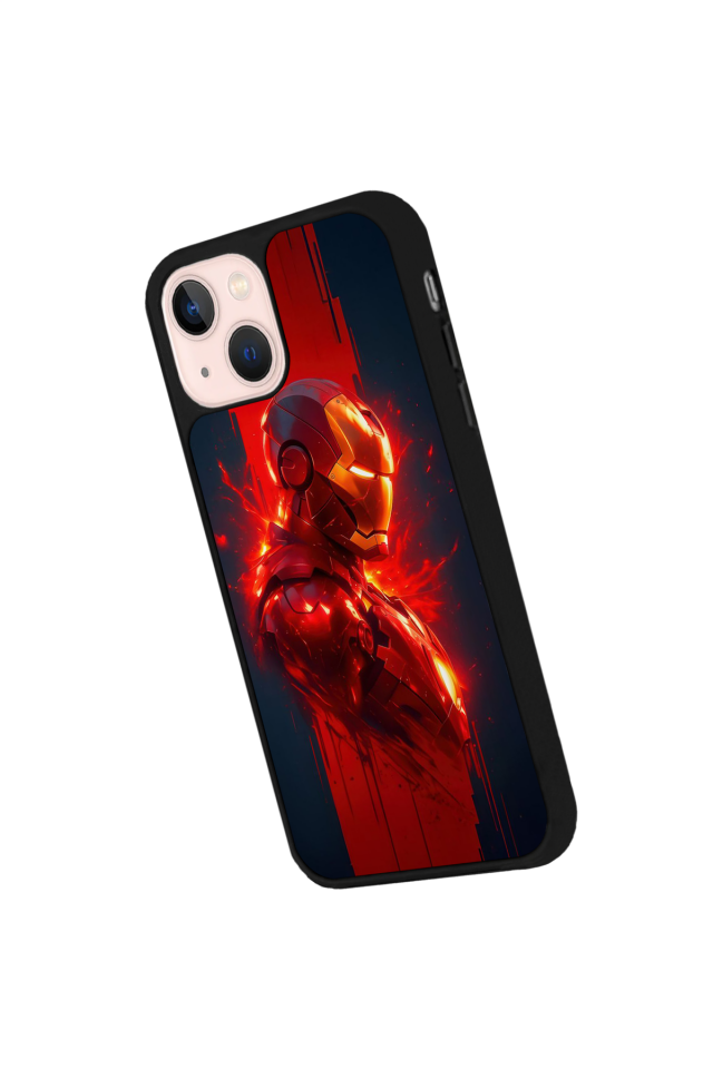 iPhone 13 Mini Uyumlu  Iron Man ( Demir Adam ) Tasarımlı Glossy Premium Kılıf