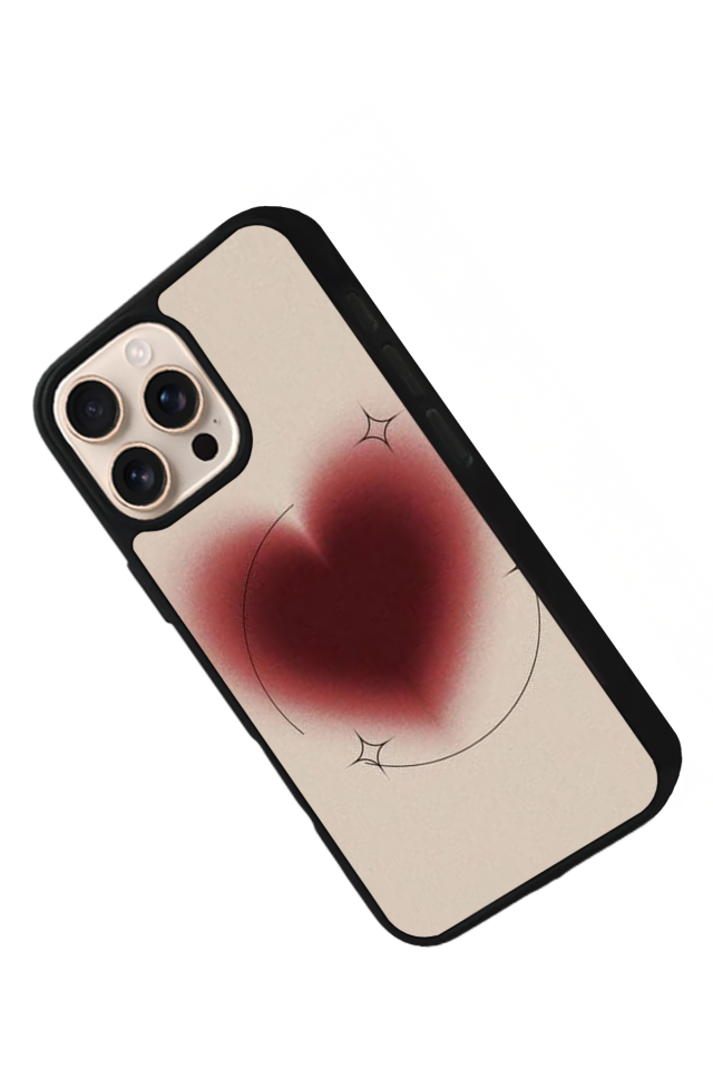iPhone 15 Pro Max Uyumlu Kalp Love Tasarımlı Glossy Premium Kılıf