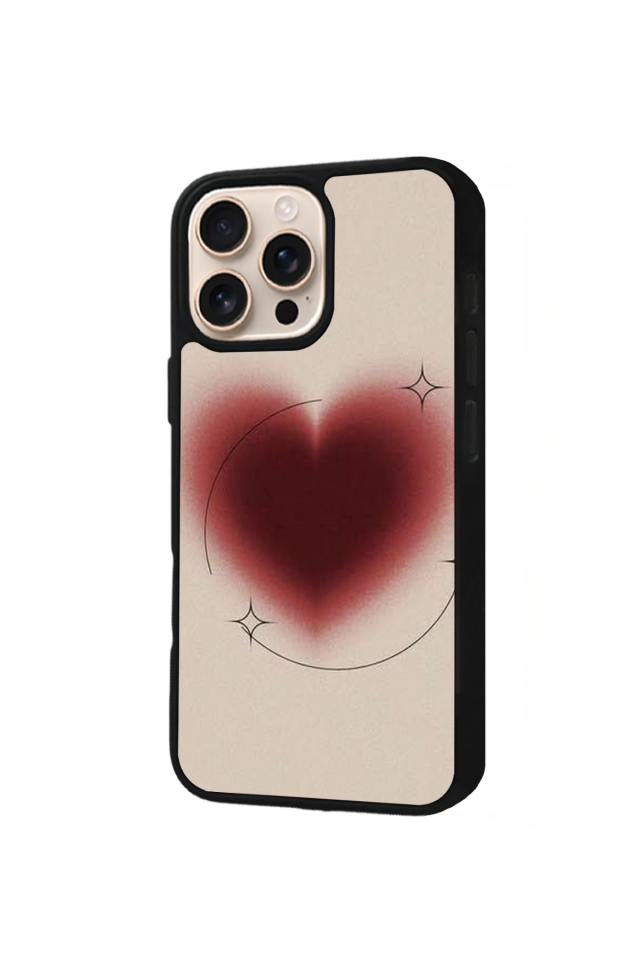 iPhone 15 Pro Max Uyumlu Kalp Love Tasarımlı Glossy Premium Kılıf
