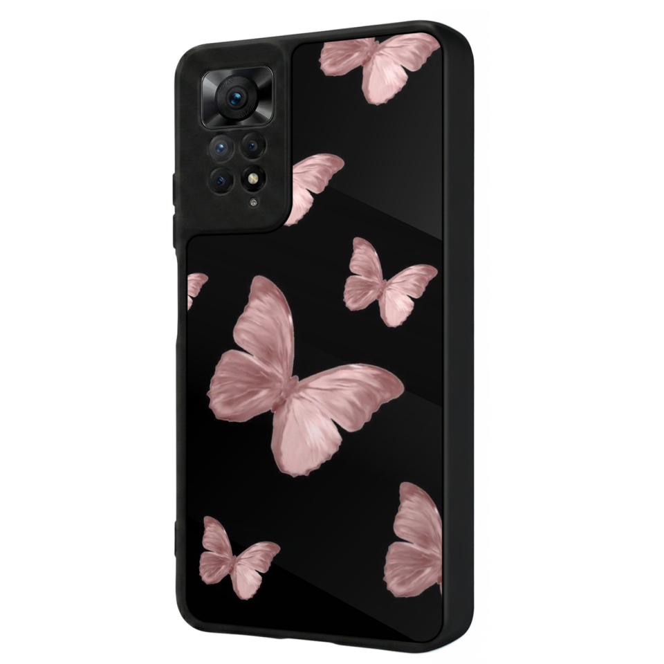 Xiaomi Redmi Note 11 Pro Uyumlu Kelebek Tasarımlı Glossy Premium Kılıf