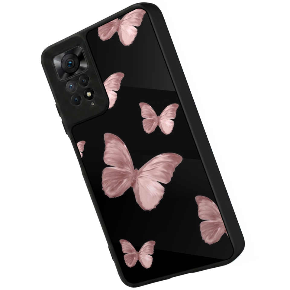 Xiaomi Redmi Note 11 Pro Uyumlu Kelebek Tasarımlı Glossy Premium Kılıf