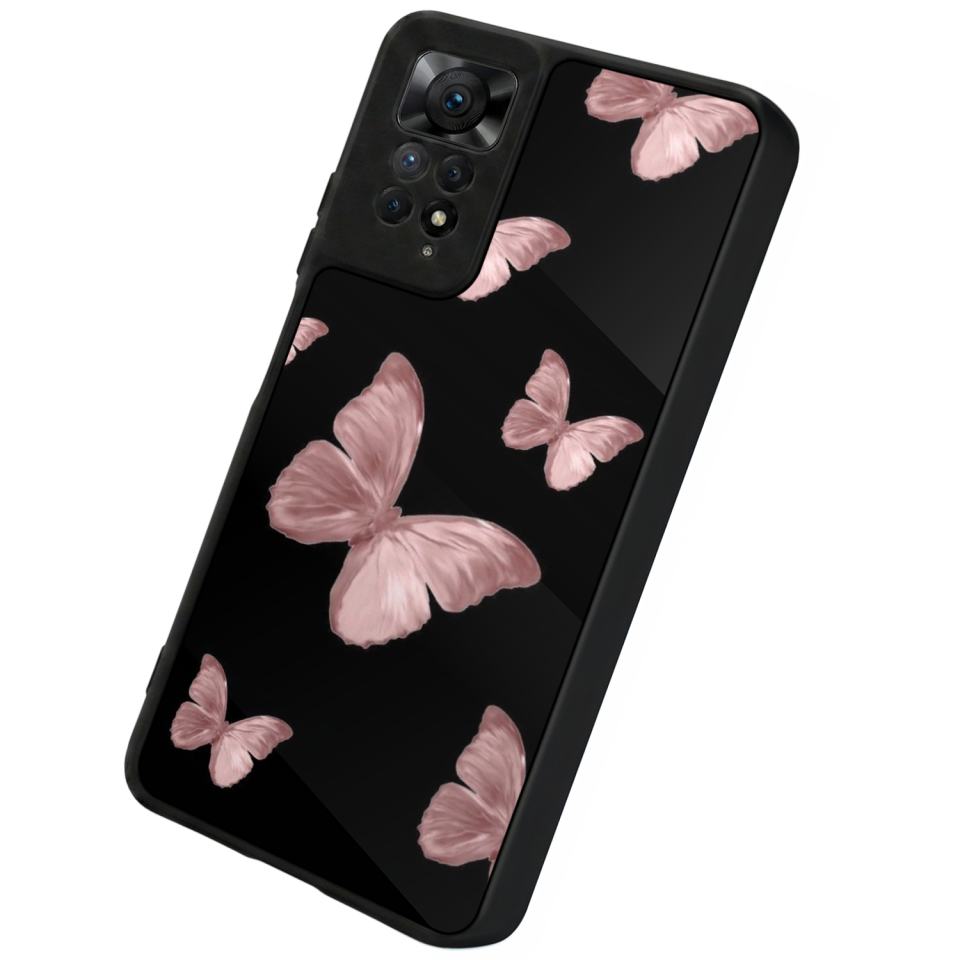 Xiaomi Redmi Note 11 Pro Uyumlu Kelebek Tasarımlı Glossy Premium Kılıf