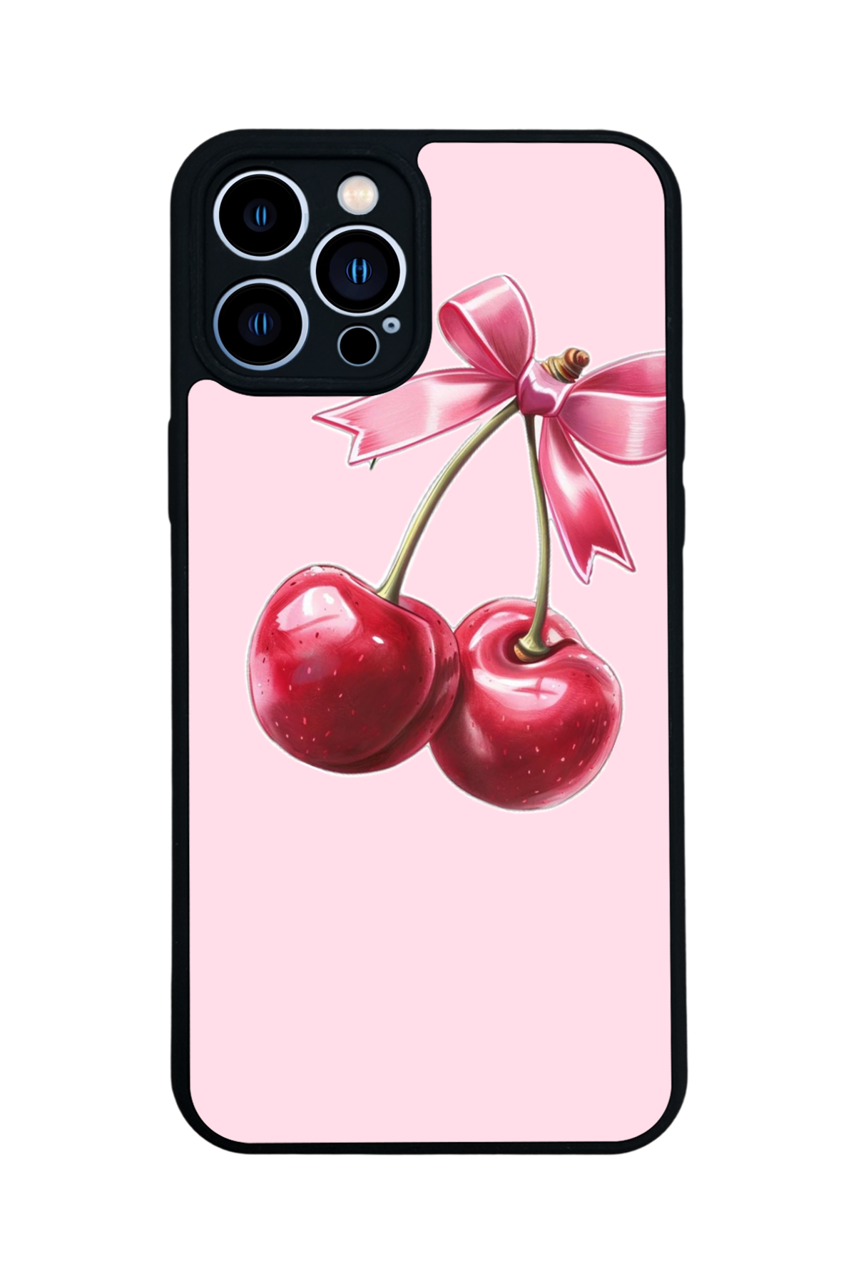 iPhone 13 Pro Max Uyumlu Kiraz Tasarımlı Glossy Premium Kılıf
