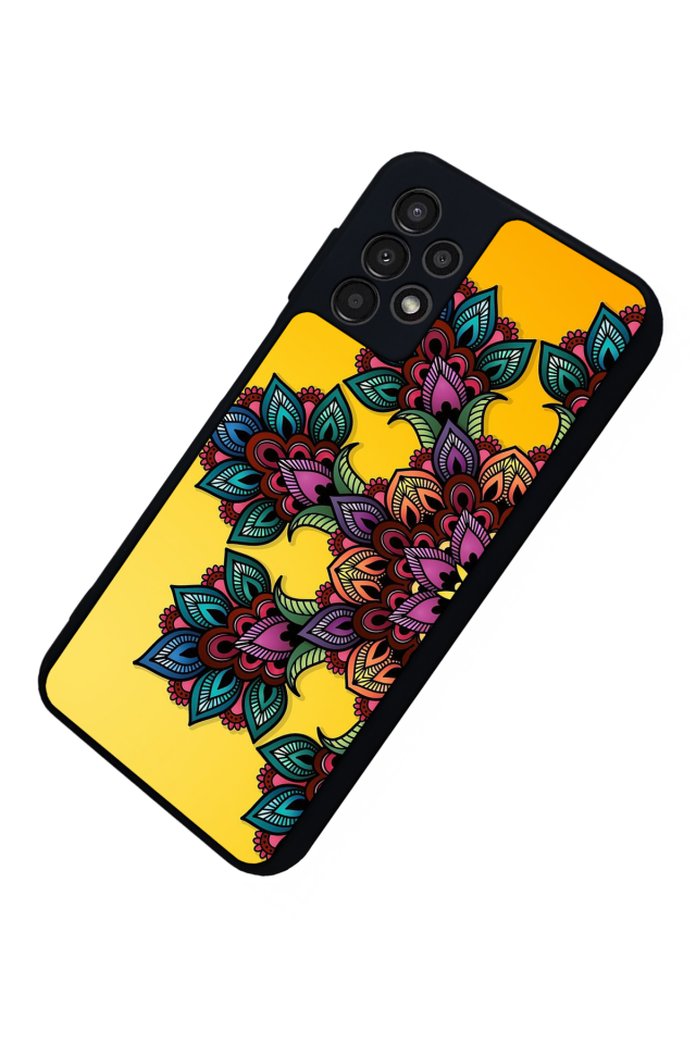 Samsung Galaxy A13 Uyumlu Mandala Tasarımlı Glossy Premium Kılıf