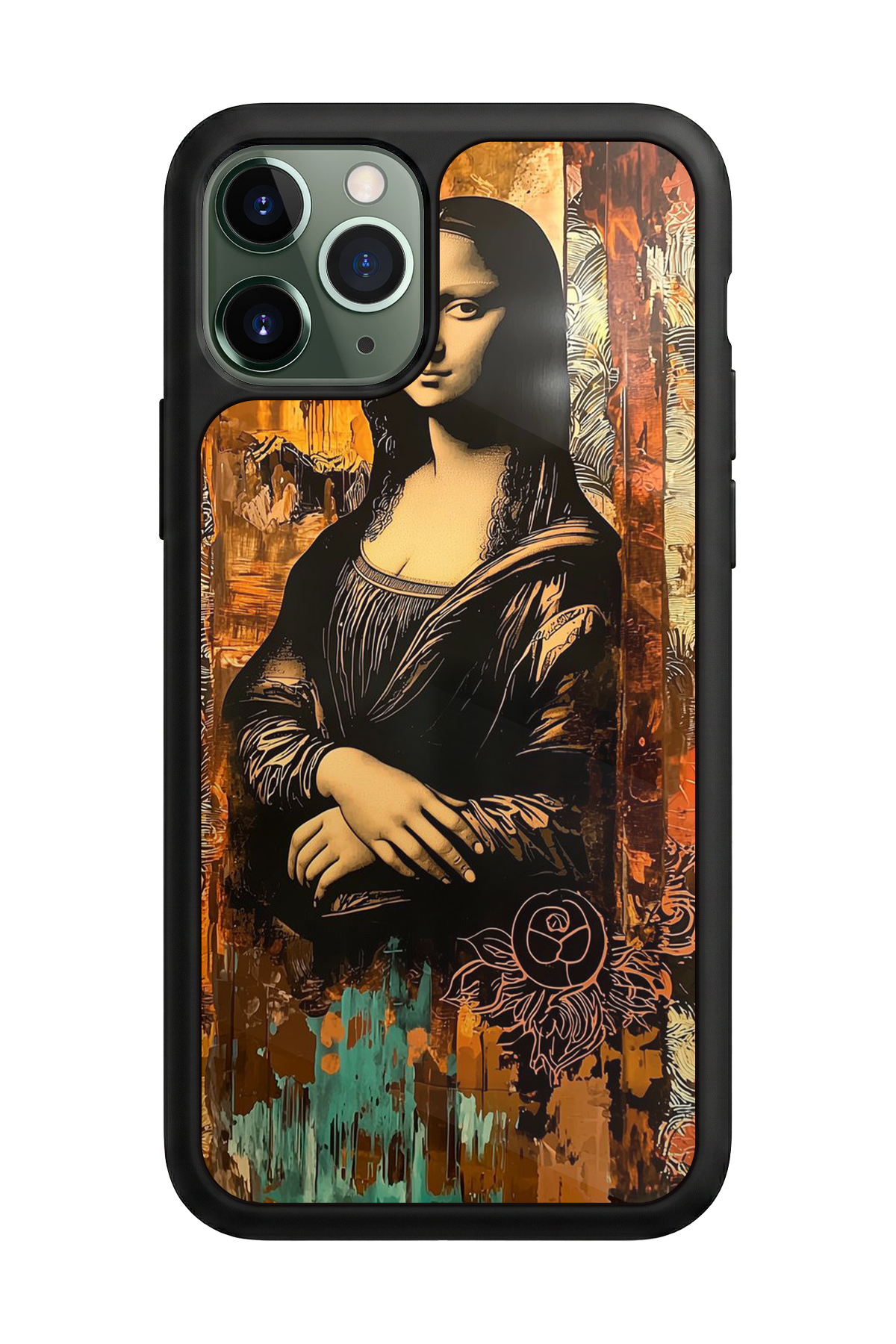 iPhone 11 Pro Max Uyumlu Monalisa Tasarımlı Glossy Premium Kılıf