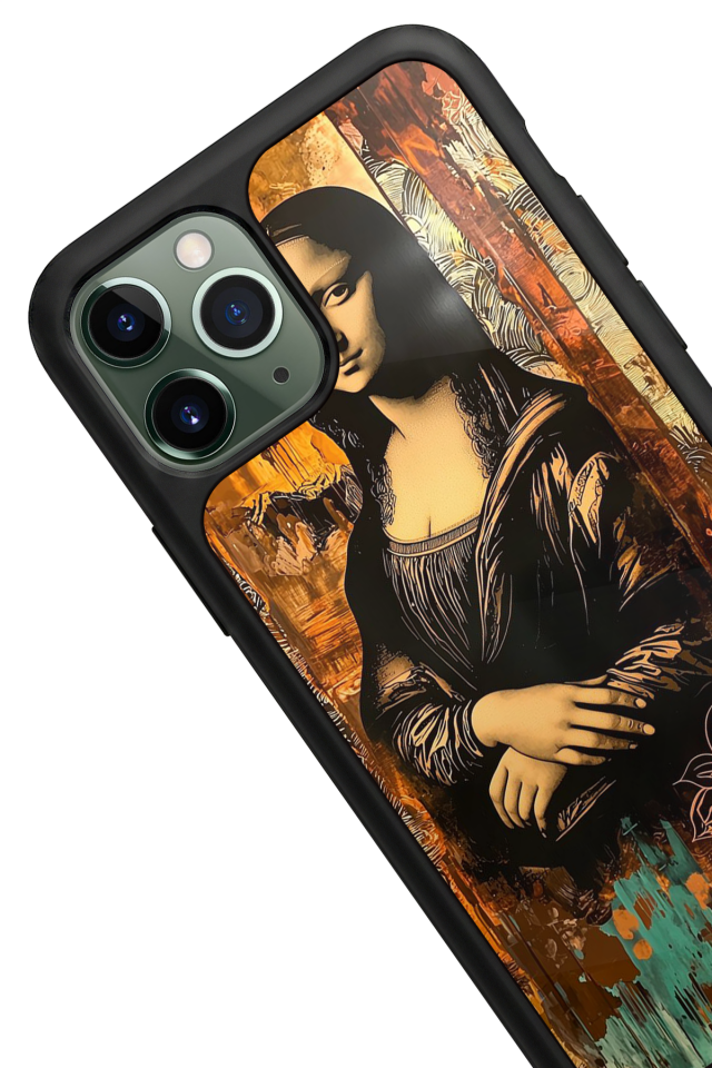 iPhone 11 Pro Max Uyumlu Monalisa Tasarımlı Glossy Premium Kılıf