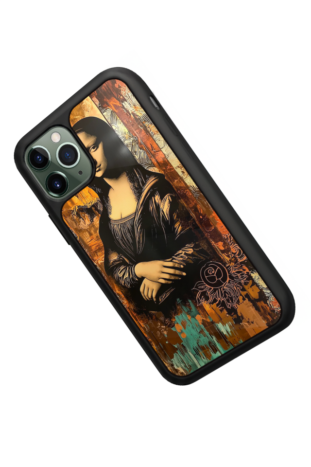 iPhone 11 Pro Max Uyumlu Monalisa Tasarımlı Glossy Premium Kılıf