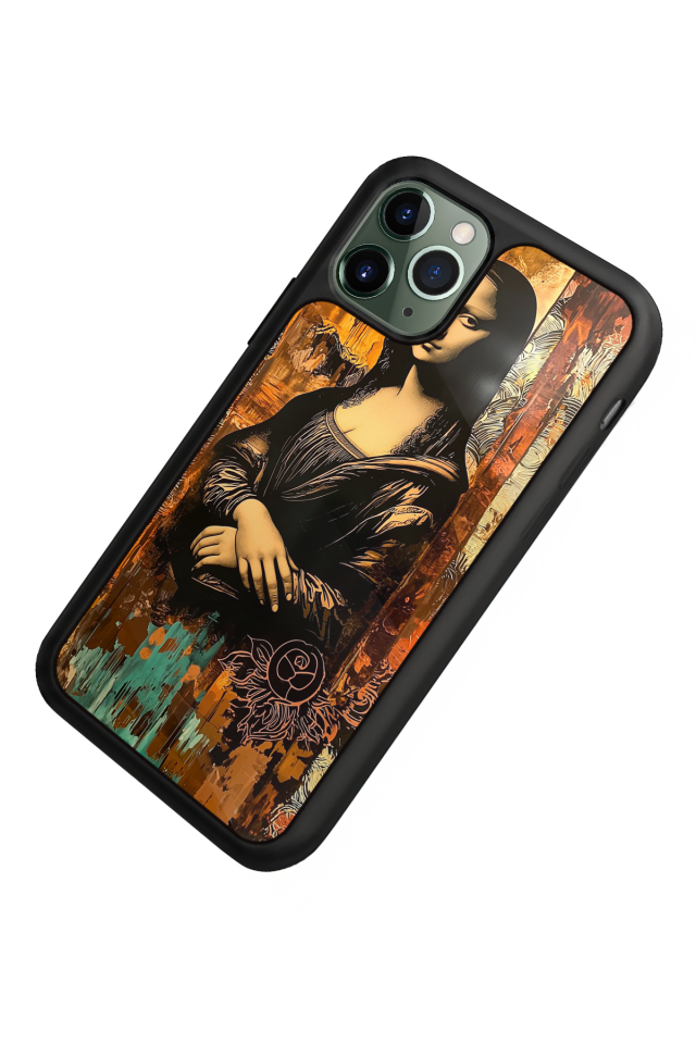 iPhone 11 Pro Max Uyumlu Monalisa Tasarımlı Glossy Premium Kılıf