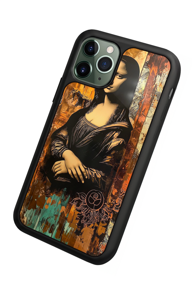 iPhone 11 Pro Max Uyumlu Monalisa Tasarımlı Glossy Premium Kılıf