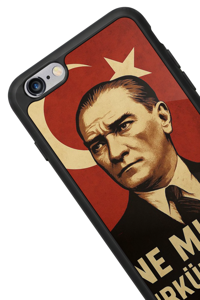 iPhone 6s Plus Uyumlu  Mustafa Kemal Ataturk Tasarımlı Glossy Premium Kılıf