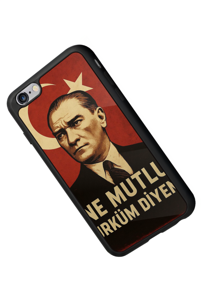 iPhone 6s Plus Uyumlu  Mustafa Kemal Ataturk Tasarımlı Glossy Premium Kılıf