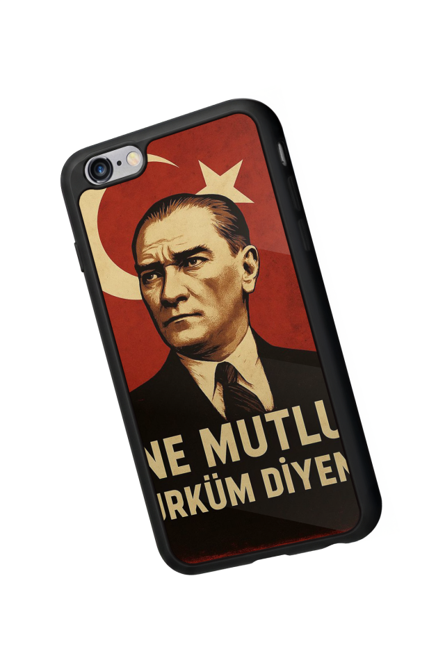 iPhone 6s Plus Uyumlu  Mustafa Kemal Ataturk Tasarımlı Glossy Premium Kılıf