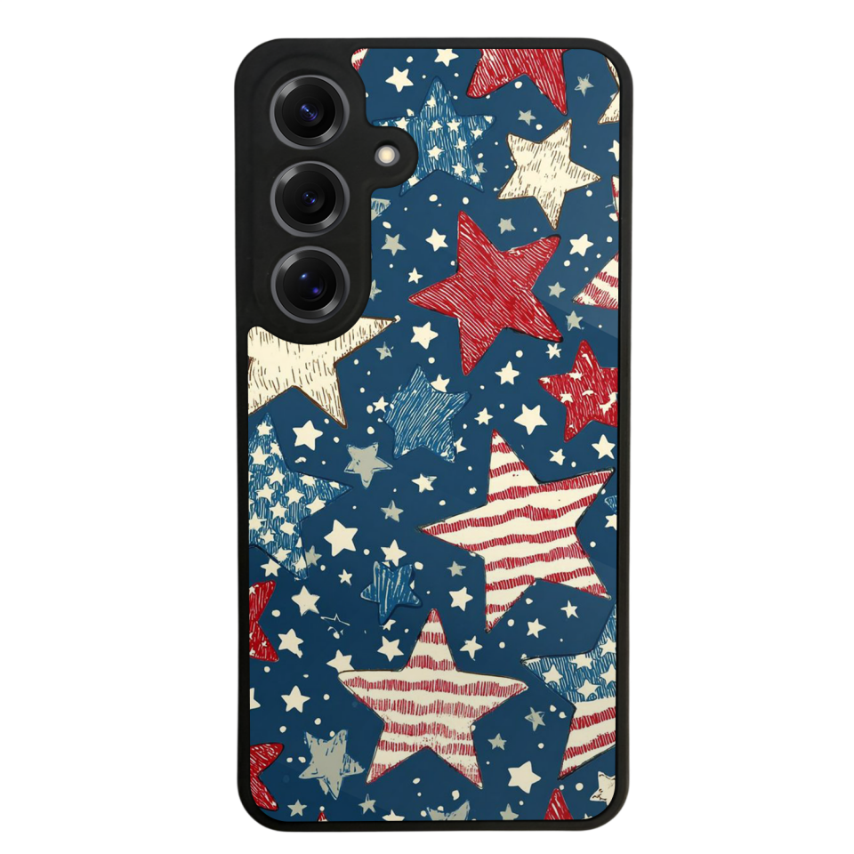 Samsung Galaxy S25 Uyumlu Retro Yildizlar Tasarımlı Glossy Premium Kılıf