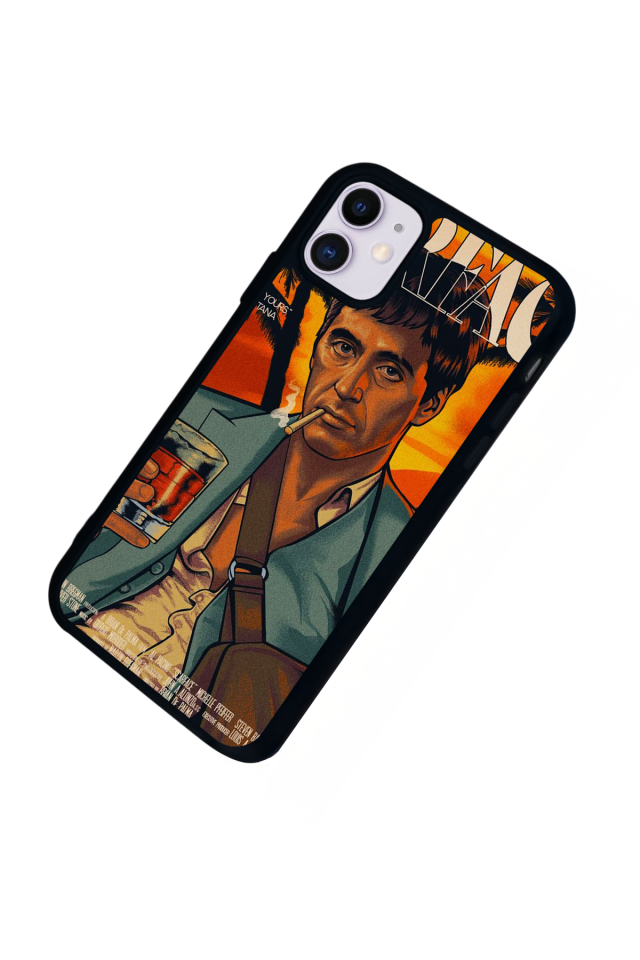 iPhone 11 Uyumlu Scarface Tasarımlı Glossy Premium Kılıf