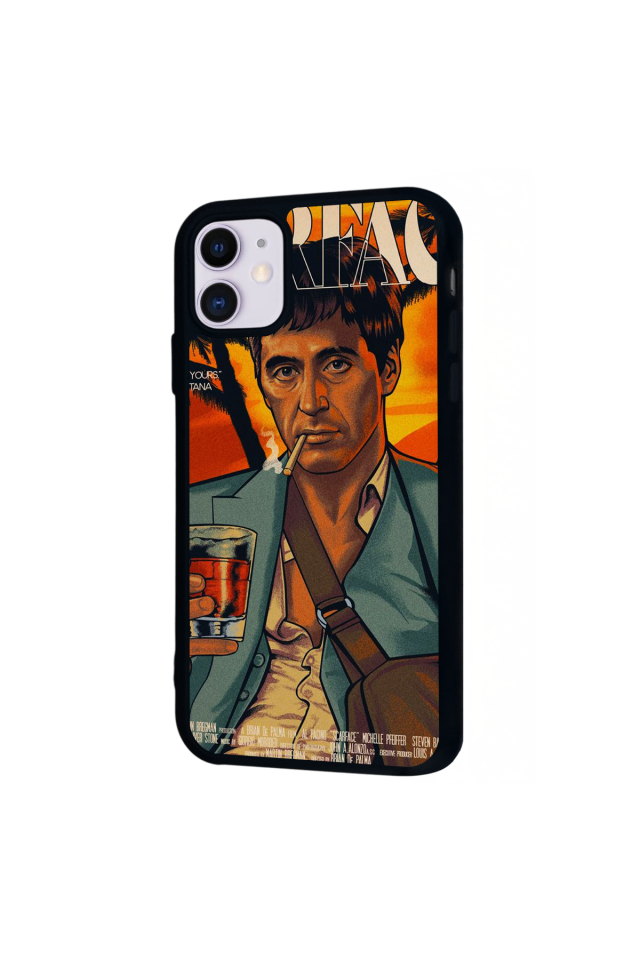 iPhone 11 Uyumlu Scarface Tasarımlı Glossy Premium Kılıf