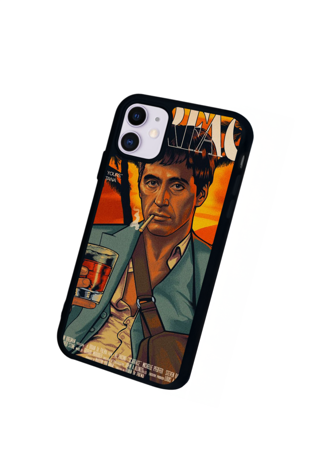 iPhone 11 Uyumlu Scarface Tasarımlı Glossy Premium Kılıf