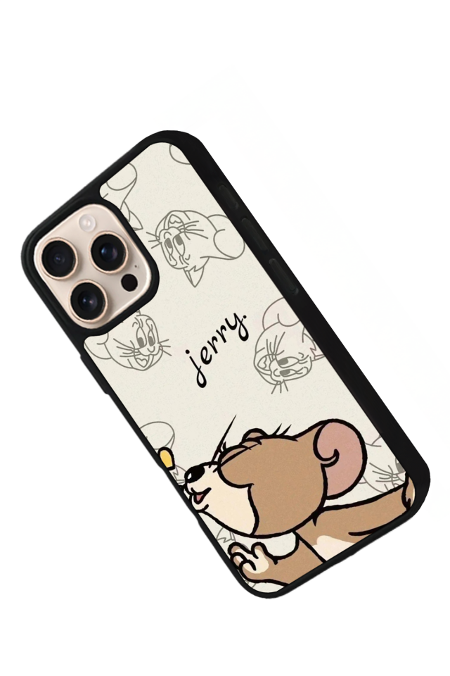 iPhone 16 Pro Max Uyumlu Tom And Jerry Tasarımlı Glossy Premium Kılıf