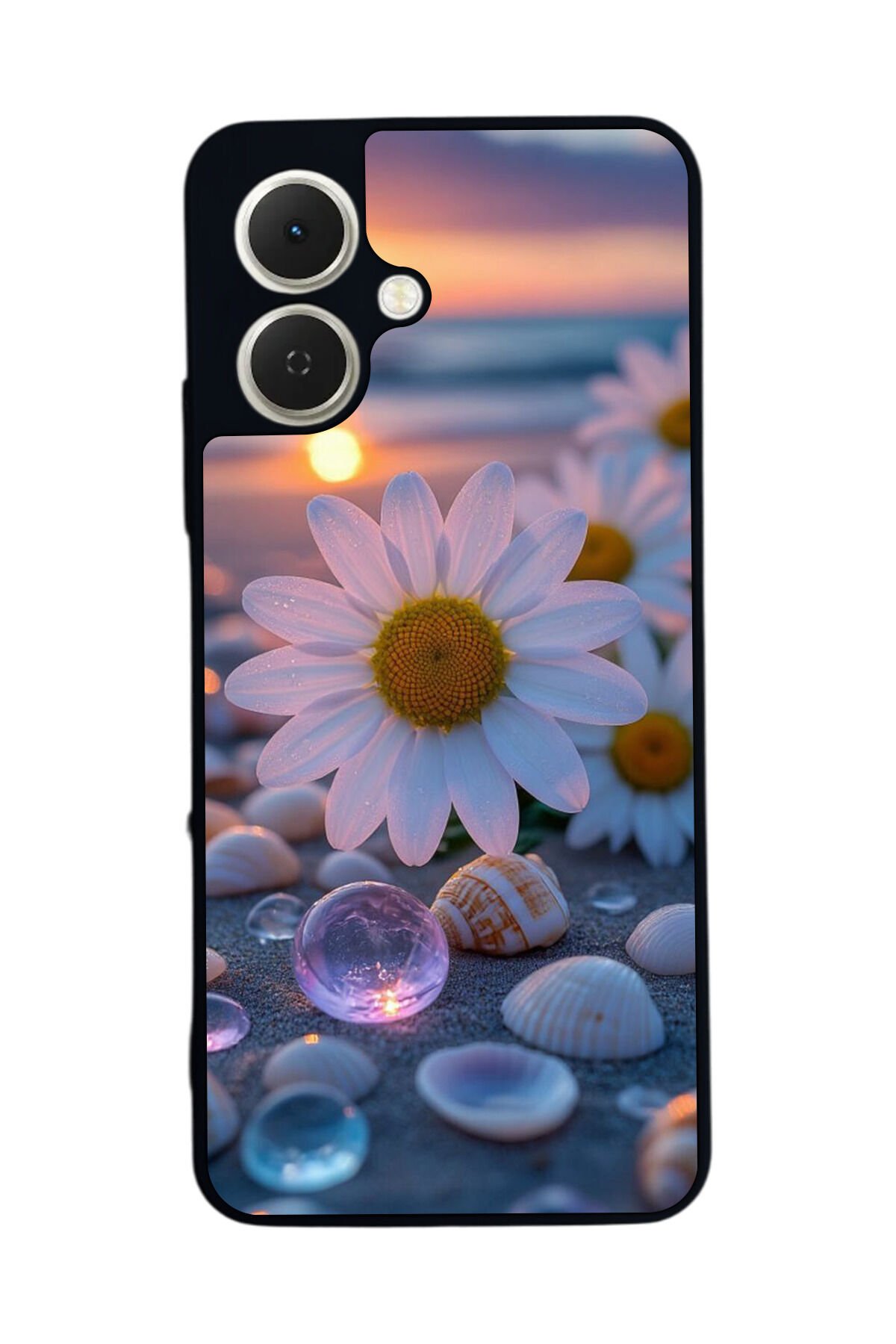 Tecno Spark GO 2 Uyumlu Cicek Tasarımlı Glossy Premium Kılıf