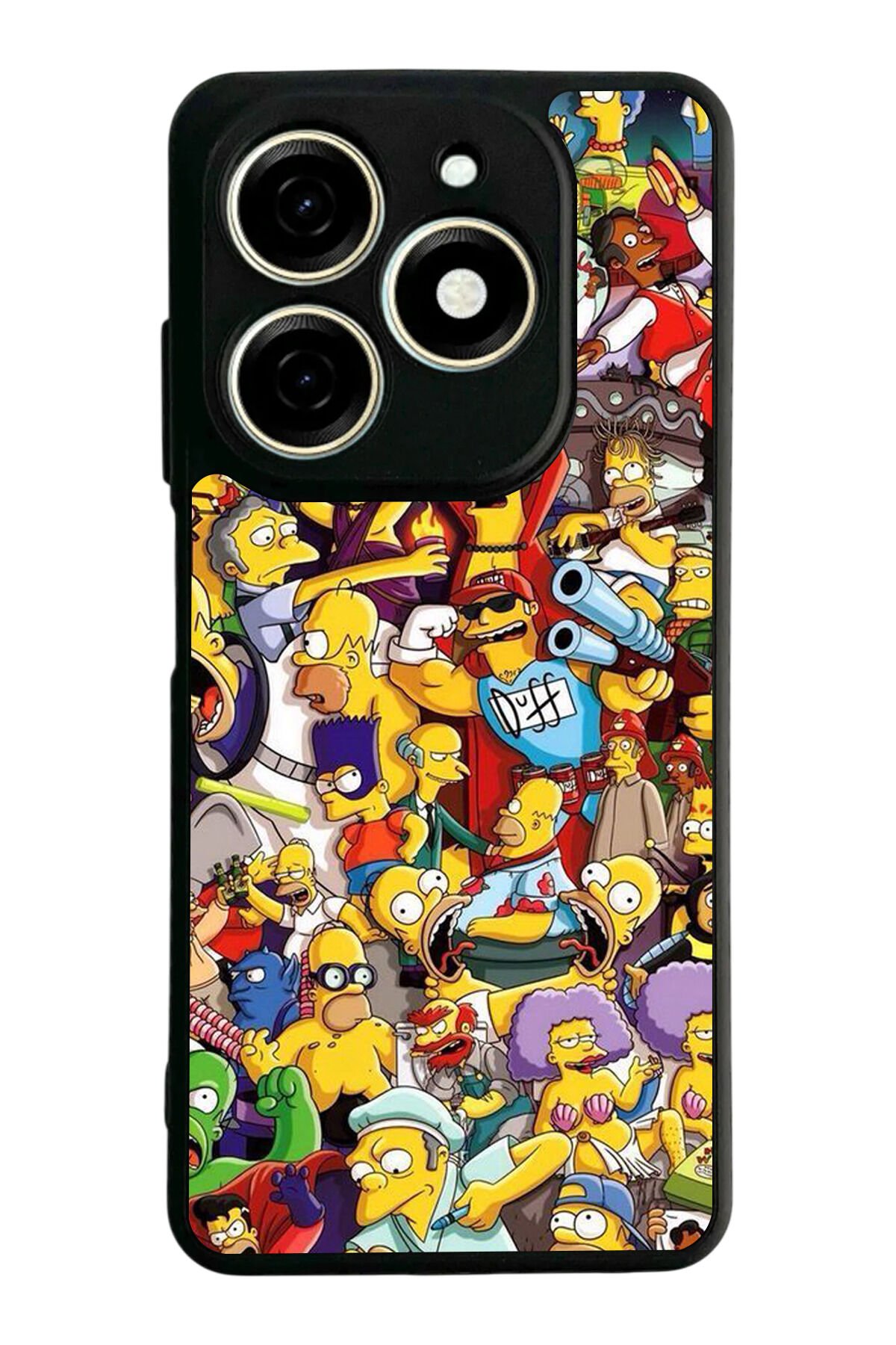 Tecno Spark 20/20C Uyumlu The Simpsons Tasarımlı Glossy Premium Kılıf