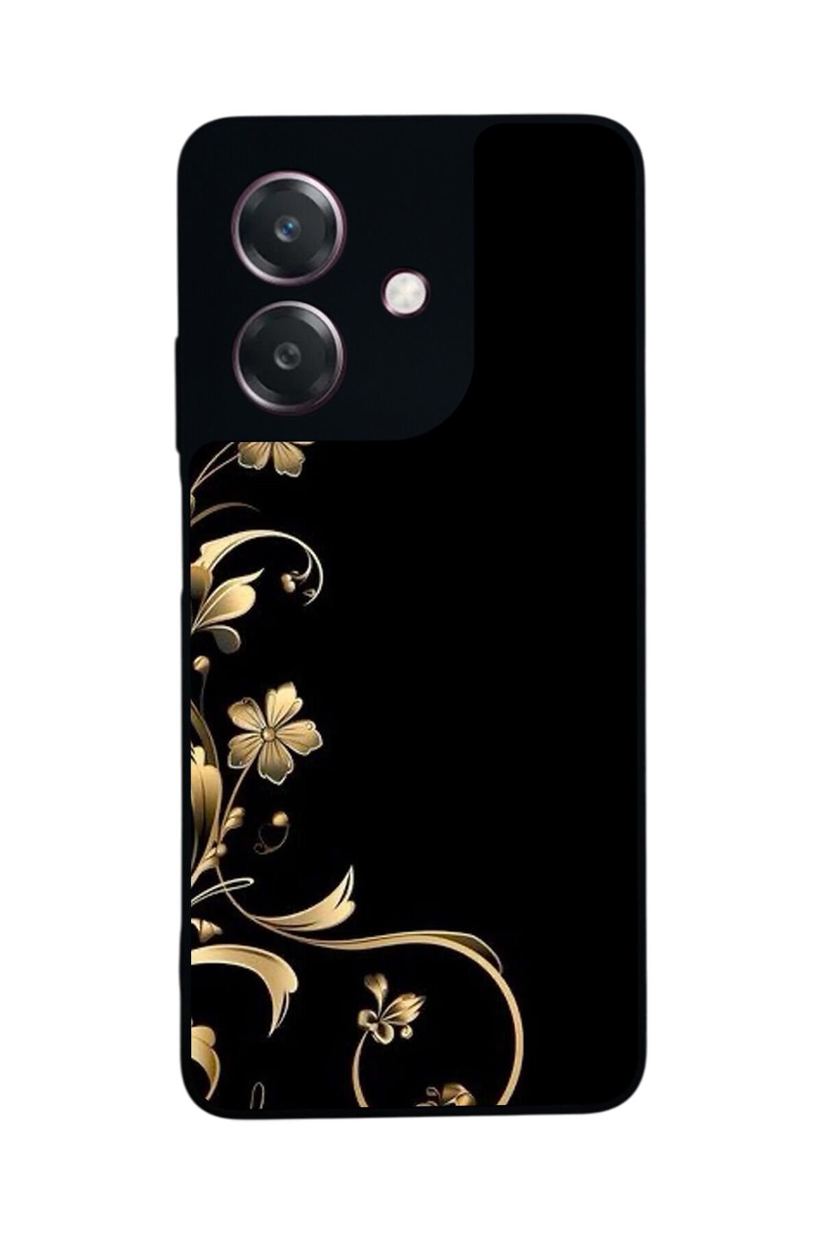 Oppo A3 5G Uyumlu Yaldizli Cicek Tasarımlı Glossy Premium Kılıf