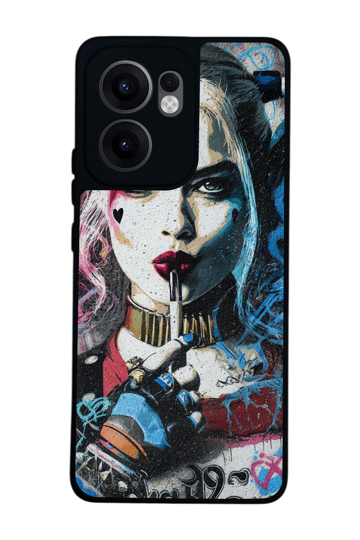 Oppo Reno 13F Uyumlu HarleyQueen Tasarımlı Glossy Premium Kılıf