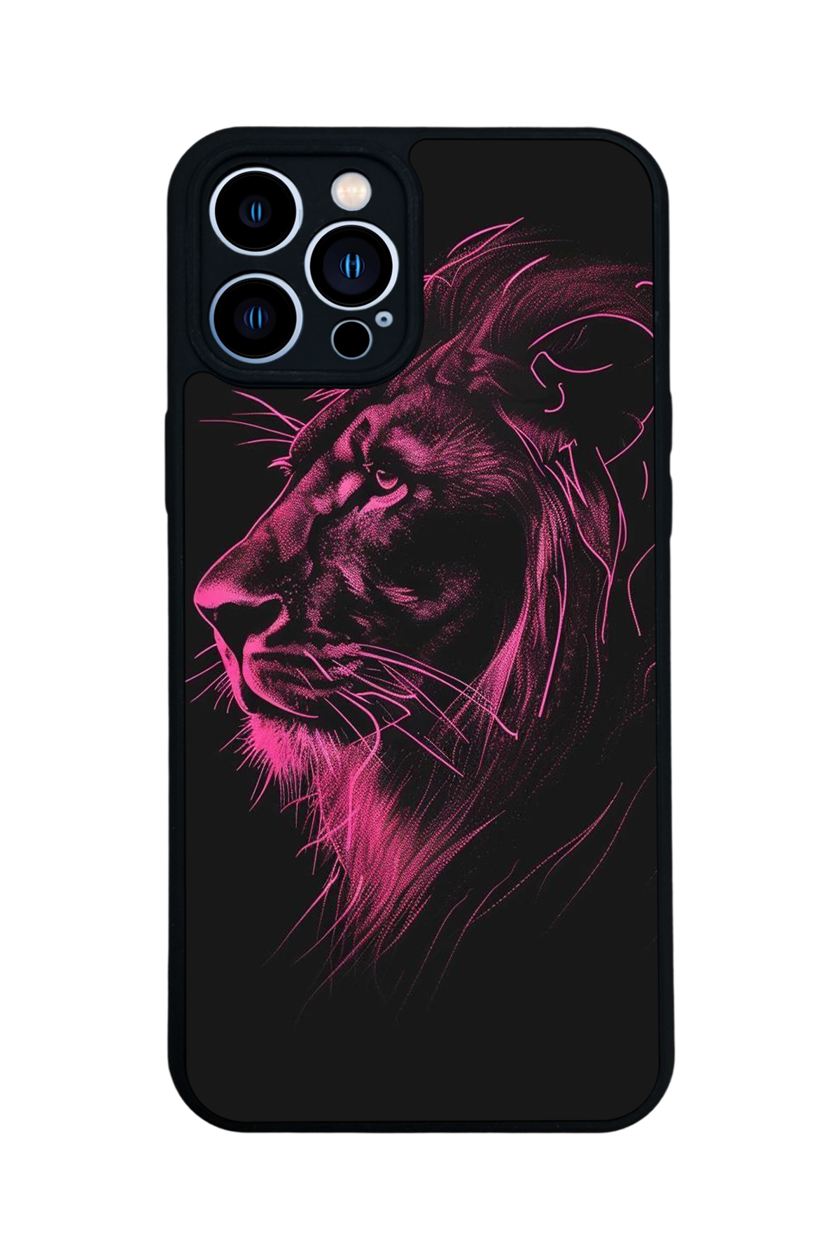 iPhone 12 Pro Max Uyumlu Aslan Tasarımlı Glossy Premium Kılıf