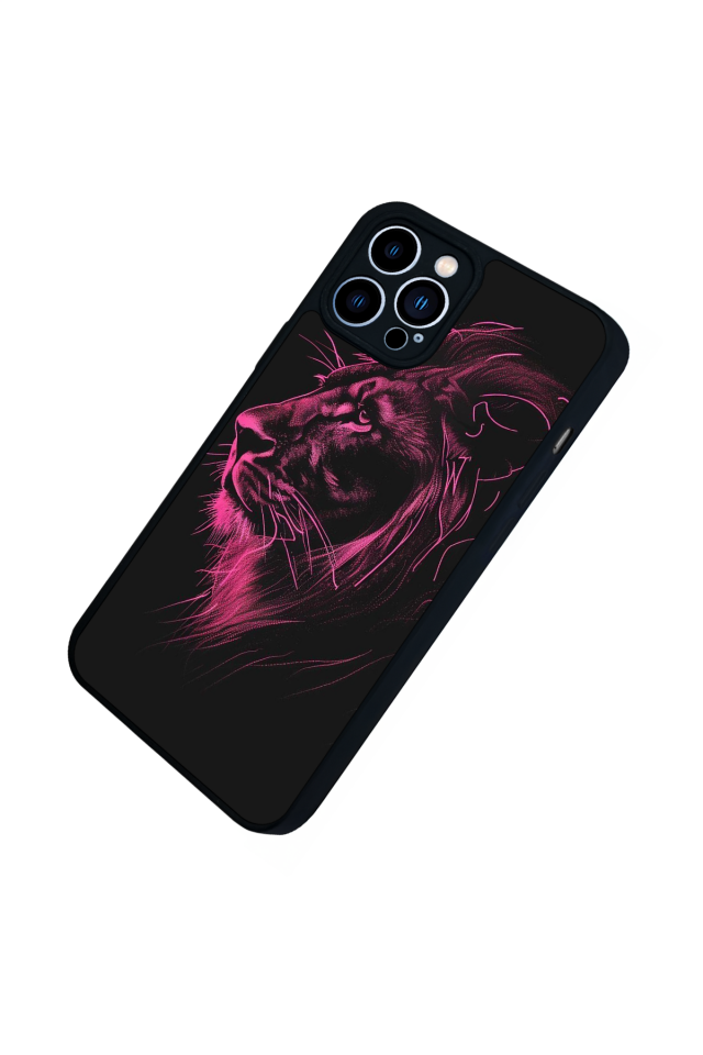 iPhone 12 Pro Max Uyumlu Aslan Tasarımlı Glossy Premium Kılıf