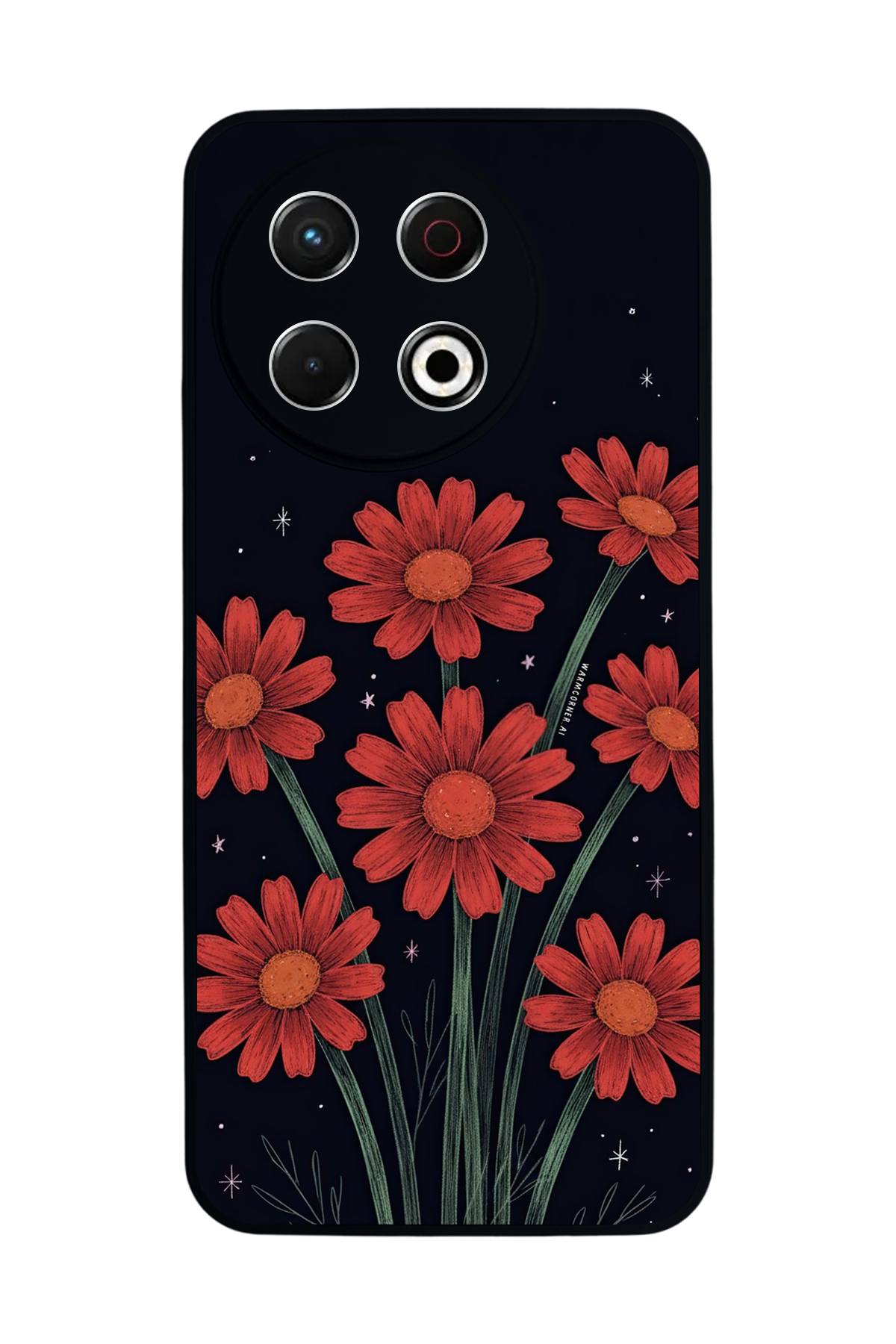 Tecno Spark 30 Pro Uyumlu Floral Tasarımlı Glossy Premium Kılıf