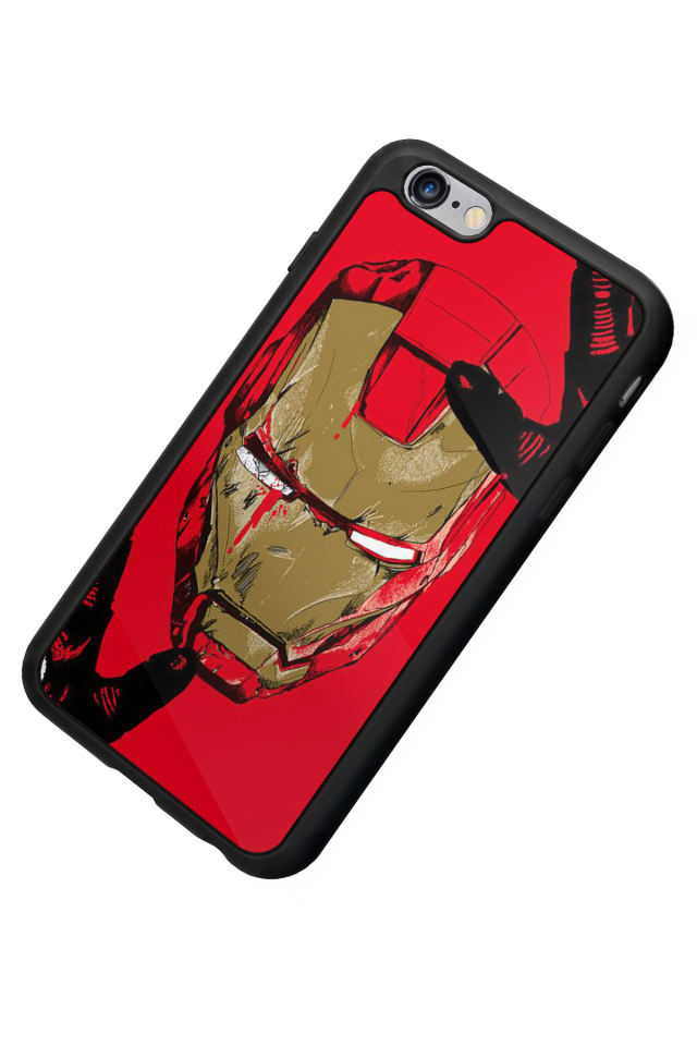 iPhone 6 Plus Uyumlu  Iron Man ( Demir Adam ) Tasarımlı Glossy Premium Kılıf
