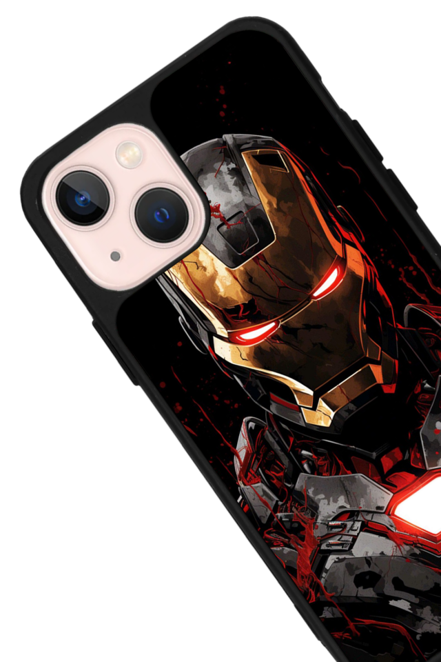 iPhone 13 Mini Uyumlu  Iron Man ( Demir Adam ) Tasarımlı Glossy Premium Kılıf