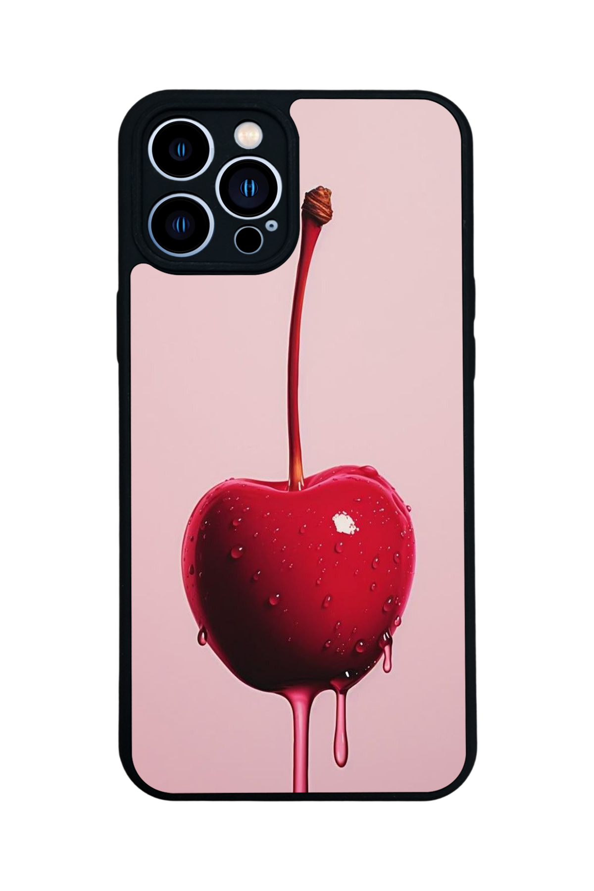 iPhone 13 Pro Max Uyumlu Kiraz Tasarımlı Glossy Premium Kılıf