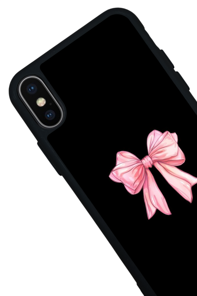 iPhone XS Max Uyumlu Kurdele Tasarımlı Glossy Premium Kılıf