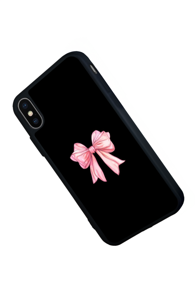 iPhone XS Max Uyumlu Kurdele Tasarımlı Glossy Premium Kılıf