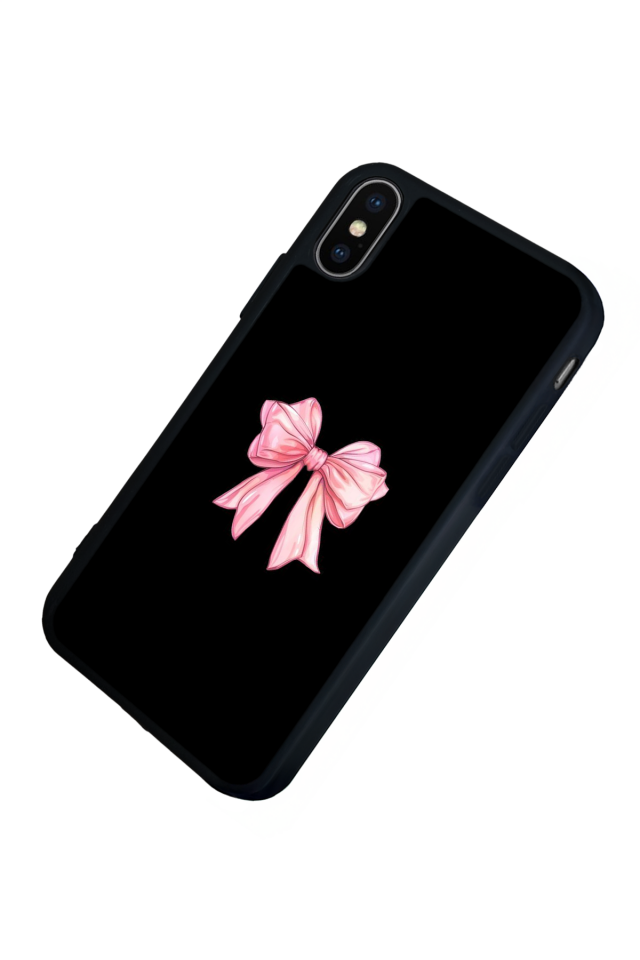 iPhone XS Max Uyumlu Kurdele Tasarımlı Glossy Premium Kılıf