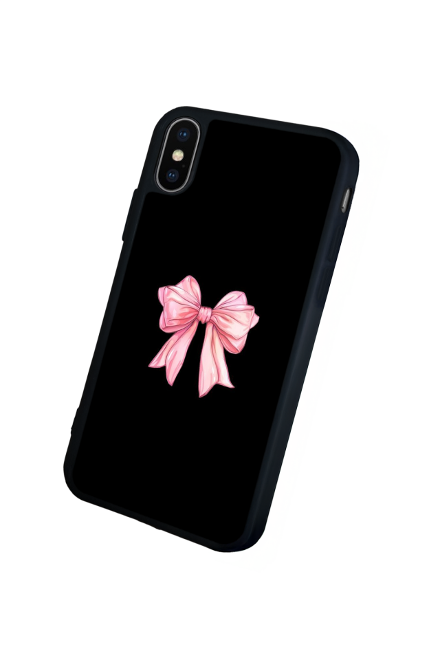 iPhone XS Max Uyumlu Kurdele Tasarımlı Glossy Premium Kılıf