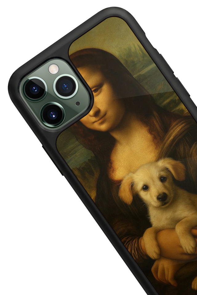 iPhone 11 Pro Max Uyumlu Monalisa Tasarımlı Glossy Premium Kılıf