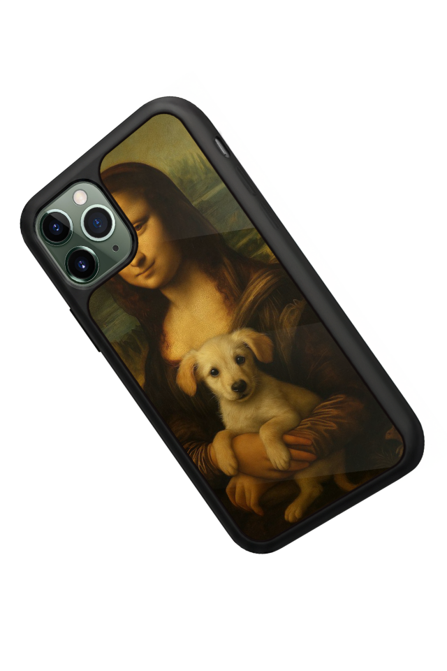 iPhone 11 Pro Max Uyumlu Monalisa Tasarımlı Glossy Premium Kılıf