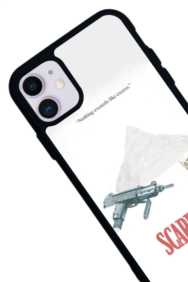 iPhone 11 Uyumlu Scarface Tasarımlı Glossy Premium Kılıf