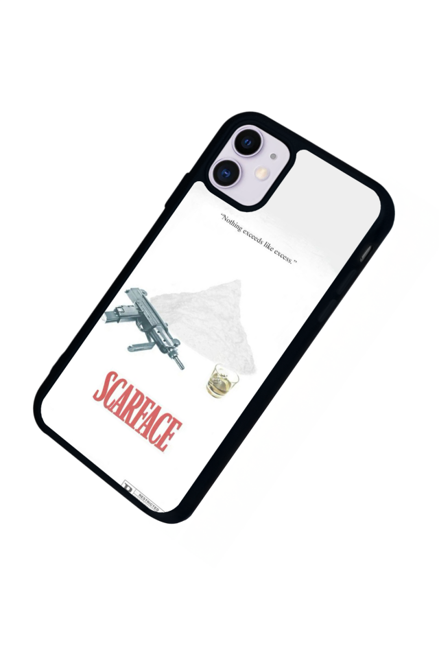 iPhone 11 Uyumlu Scarface Tasarımlı Glossy Premium Kılıf