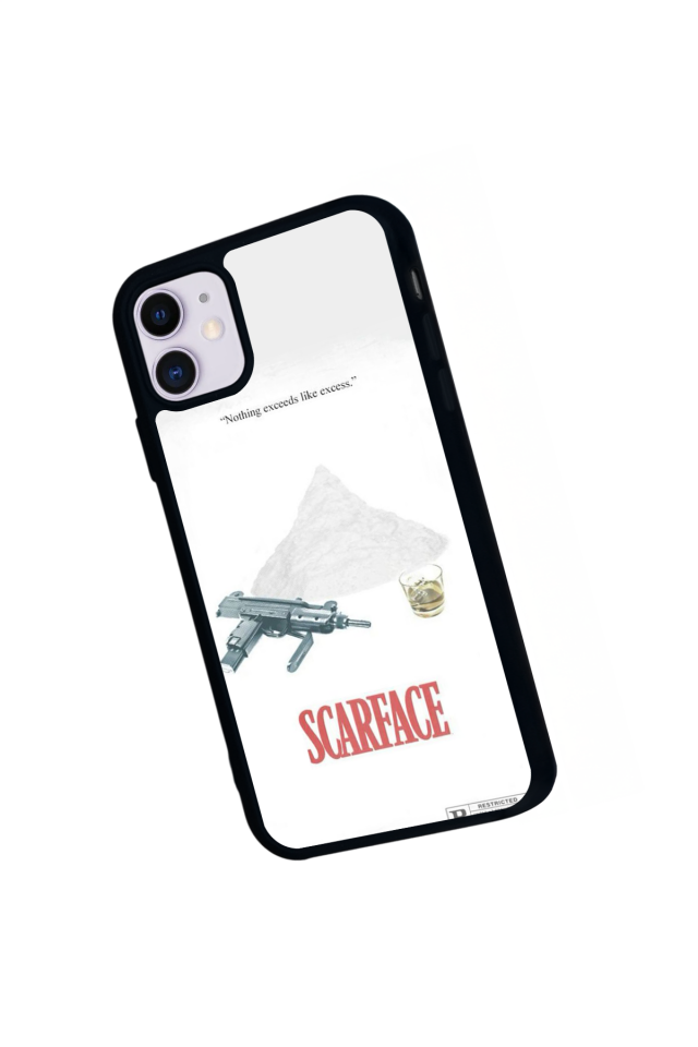 iPhone 11 Uyumlu Scarface Tasarımlı Glossy Premium Kılıf