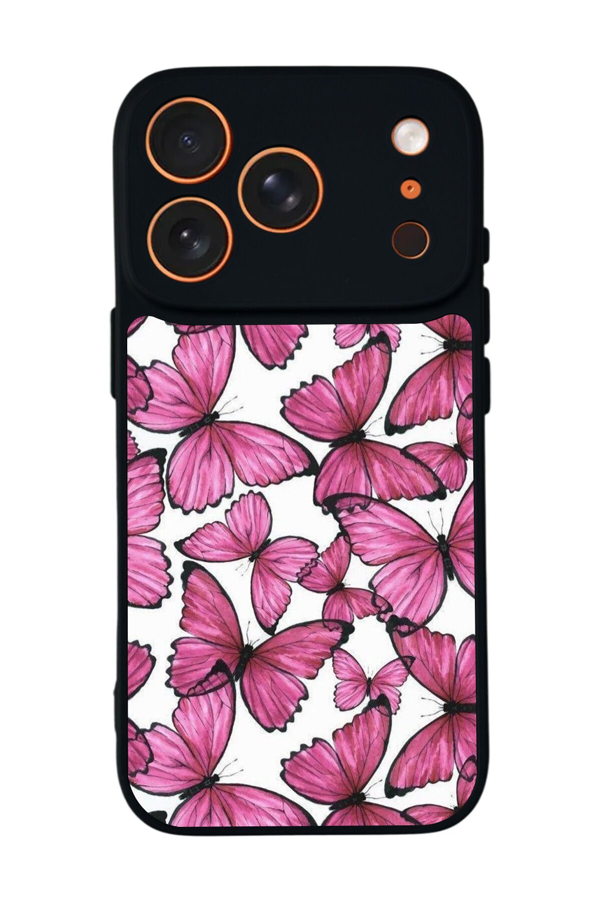 iPhone 17 Pro Max Uyumlu Kelebek Tasarımlı Glossy Premium Kılıf