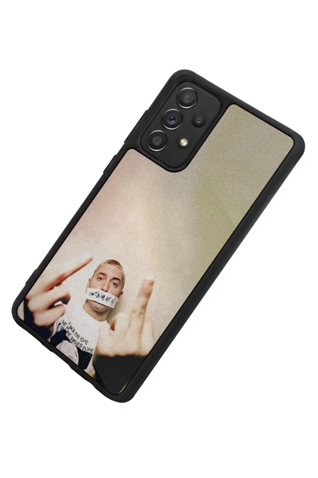 Samsung Galaxy A72 Uyumlu Eminem Tasarımlı Glossy Premium Kılıf