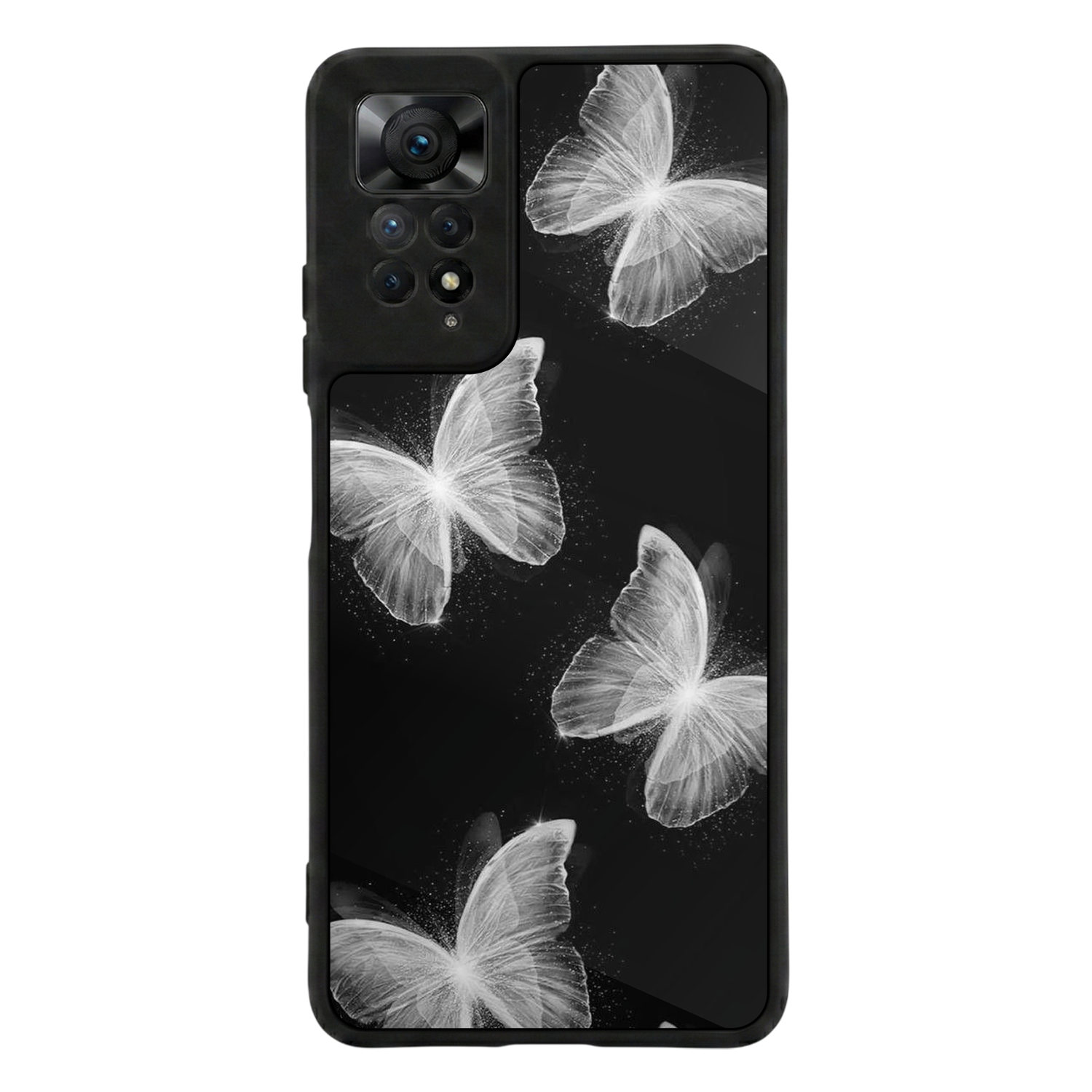 Xiaomi Redmi Note 11 Pro Uyumlu Kelebek Tasarımlı Glossy Premium Kılıf