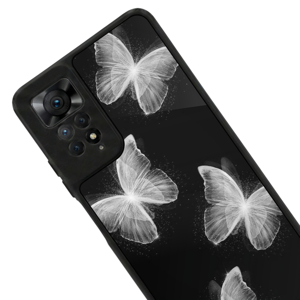 Xiaomi Redmi Note 11 Pro Uyumlu Kelebek Tasarımlı Glossy Premium Kılıf