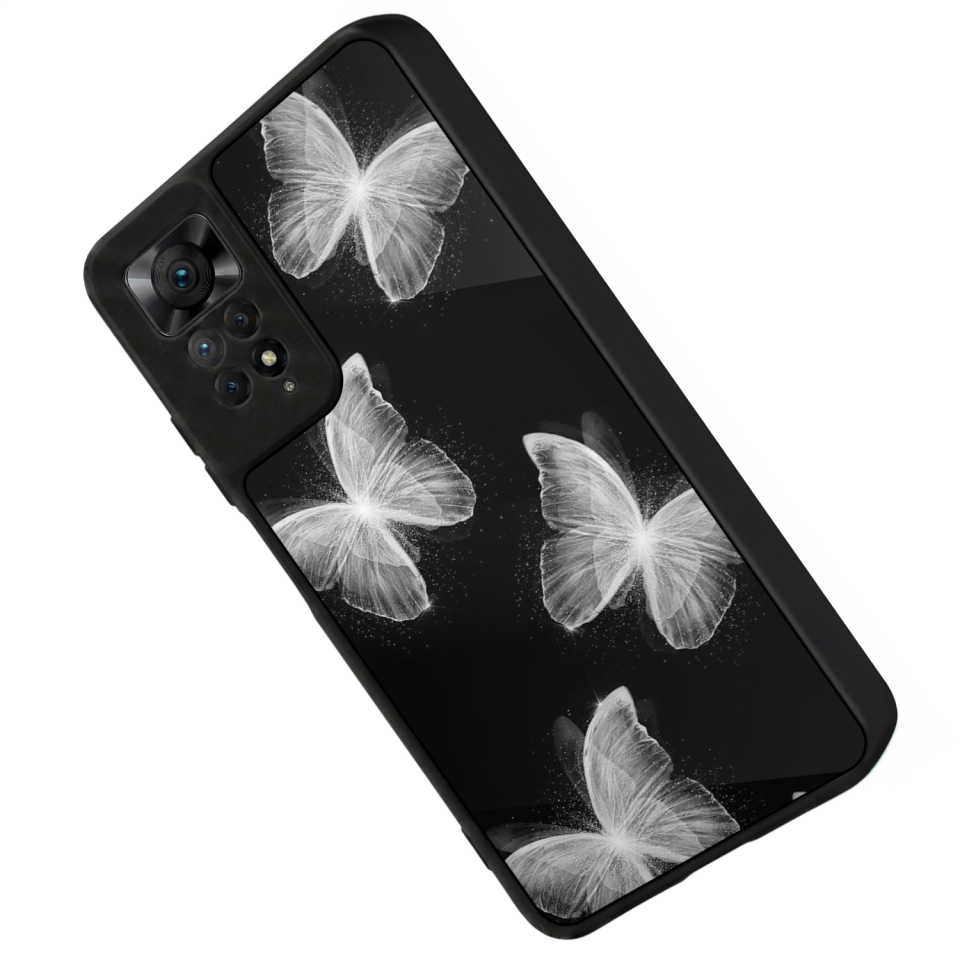 Xiaomi Redmi Note 11 Pro Uyumlu Kelebek Tasarımlı Glossy Premium Kılıf
