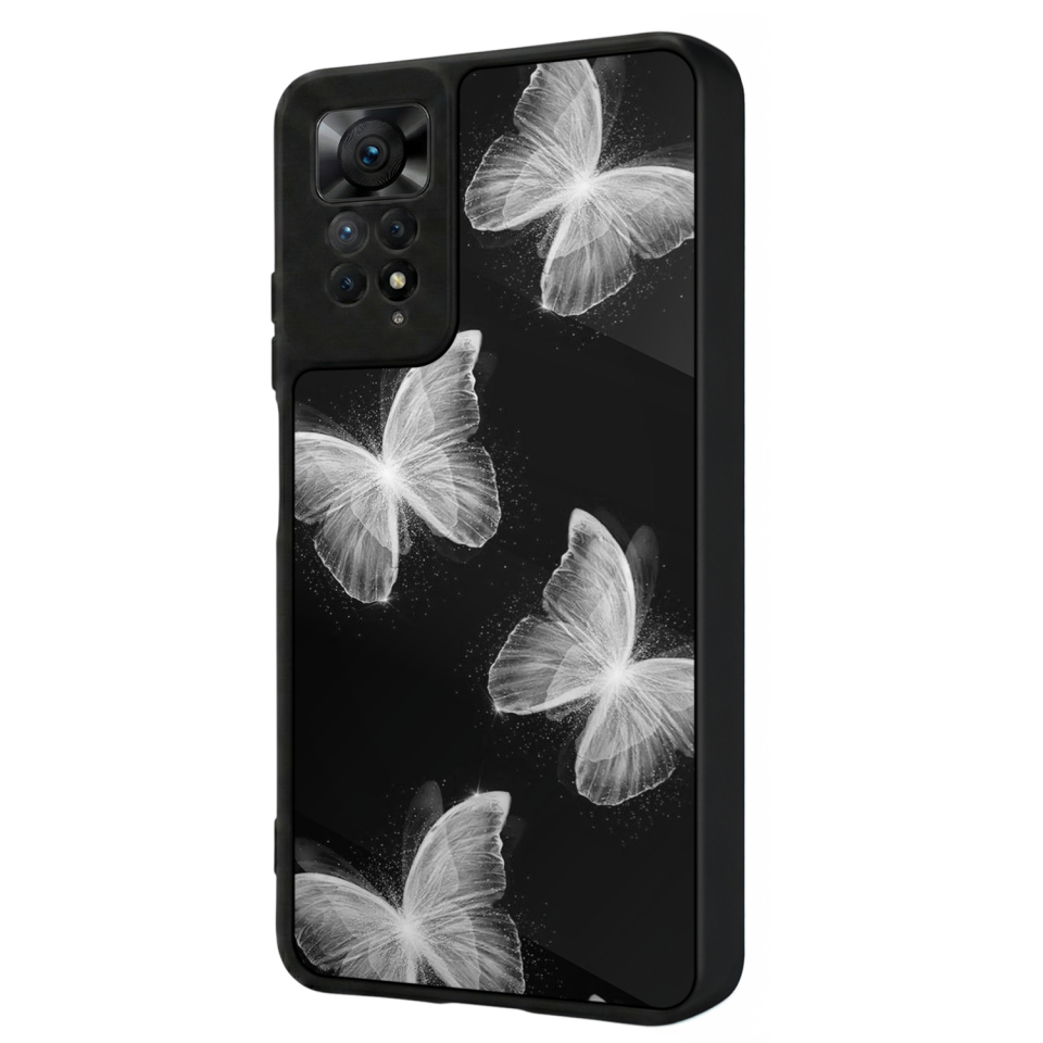 Xiaomi Redmi Note 11 Pro Uyumlu Kelebek Tasarımlı Glossy Premium Kılıf